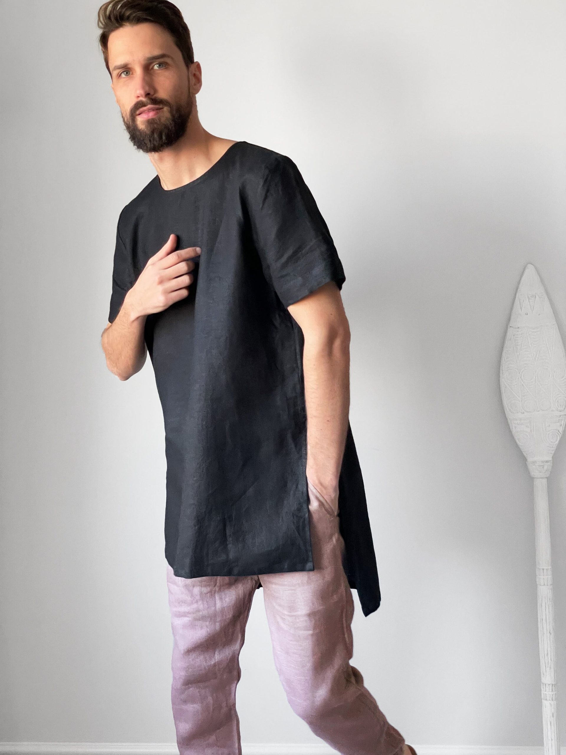 Maxi Mens Linen T Shirt Basic For Men Nan