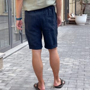 Mens Linen Shorts With Pleats Pleated For Men