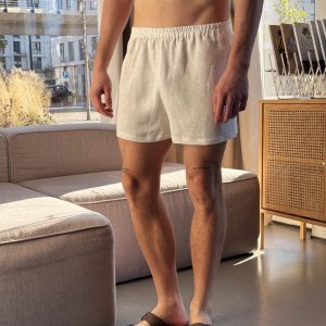 Mens Linen Underwear Boxer Shorts Gift For Him