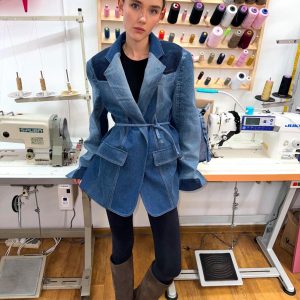 Personalized Upcycled Denim Jacket: Handmade Patchwork Jean Coat