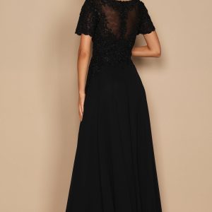 Short Sleeve Mother Of The Bride Formal Dress