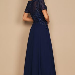 Short Sleeve Mother Of The Bride Formal Dress