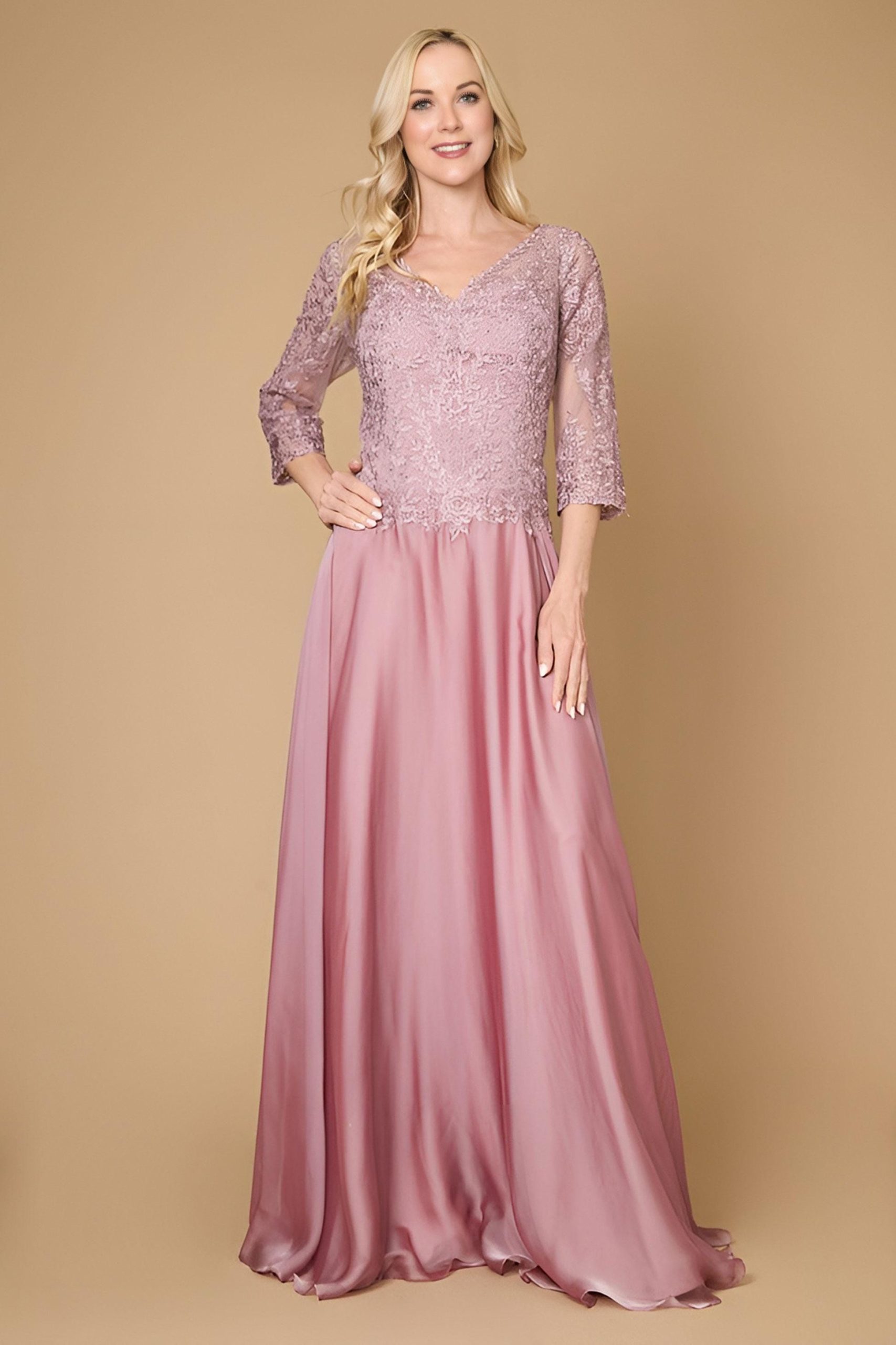 Long Sleeve Formal Mother Of The Bride Lace