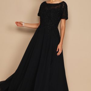 Short Sleeve Mother Of The Bride Formal Dress