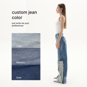 Upcycled Patchwork Jeans: Reworked Denim Midrise Baggy Wide