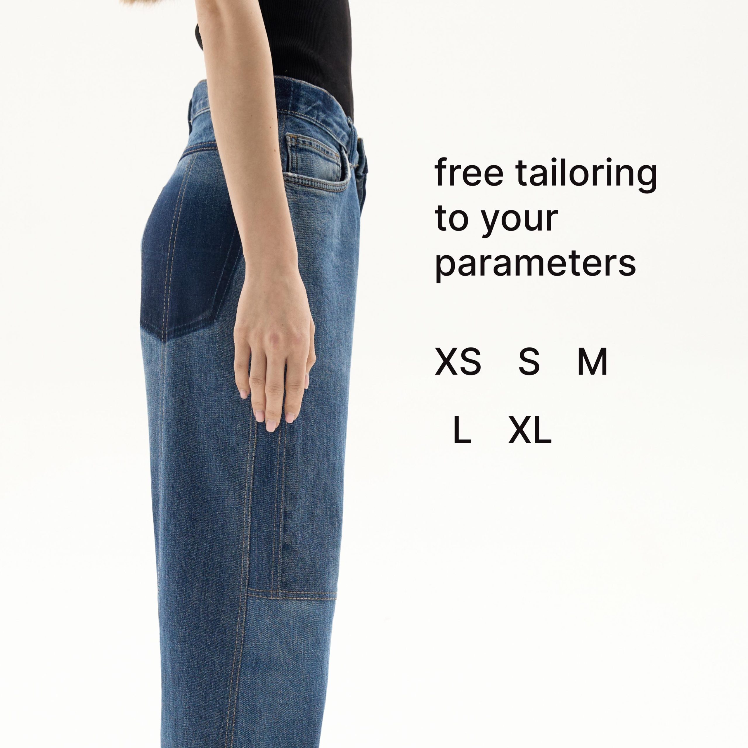 Upcycled Patchwork Denim Jeans Relaxed Fit Straight Leg